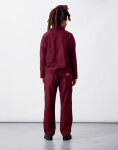 Service Works Flannel Chef Pants Burgundy S
