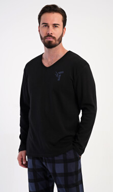 Pánske pyžamo dlhé Erik tmavě šedá XL