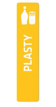 ALDA Samolepka pre odpadkový kôš Titan Plast žltá / Samolepka / 17 x 95 cm