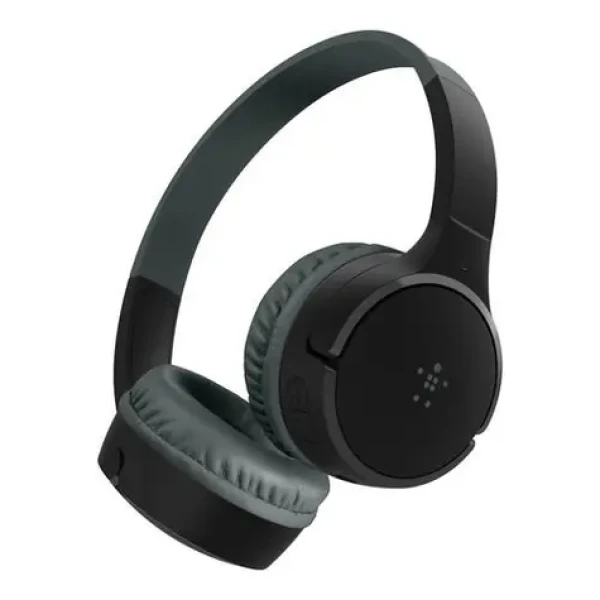 Belkin SOUNDFORM Mini detské bezdrôtové slúchadlá čierna / mikrofón / Bluetooth 5.0 / 3.5 mm jack / výdrž až 30 hodín (AUD002btBKV3)