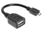 DeLock adaptér USB micro B samec na USB 2.0 A samica / flexibilné / husí krk / OTG / 18cm (83293)