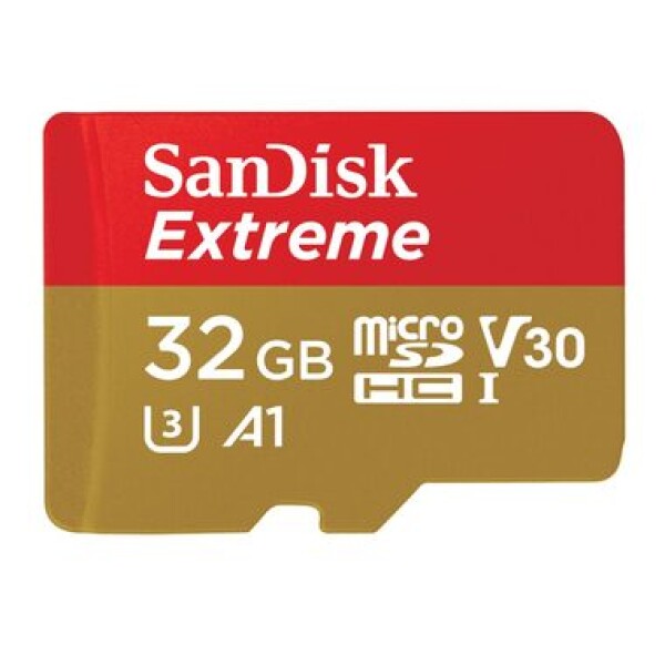 SanDisk Extreme microSDHC 32GB / Class 10 / UHS-I / U3 / čítanie: až 100MBs / zápis: až 60MBs / vhodné pre 4K (SDSQXAF-032G-GN6GN)