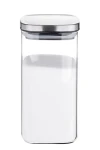 Weis Dóza na potraviny štvorcová 1,2 l / Dóza na potraviny / sklo a nerez / 20,5 x10x10 cm