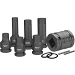 Hazet sada vložiek zástrčného kľúča nárazového skrutkovača, 1/2 (12.5 mm), 1 (25 mm), 985S/11; 985S/11