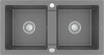 MEXEN - Mario granitový drez dve mísy 820x436 mm, sivá 6504822000-71
