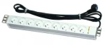 Napájací panel / 9x UTE / 1U / RAL7035 / 3m kábel (DP-RP-09-UTE)