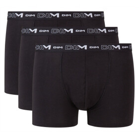 Pánske boxerky 3 ks DIM COTTON STRETCH BOXER 3x - DIM - čierna XL