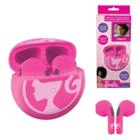 Lexibook Barbie slúchadlá do uší ružová / Slúchadlá / Bluetooth / s mikrofónom / nabíjacie puzdro / dotykové ovládanie (HPBT05BB)