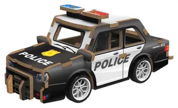 2KIDS TOYS 3D drevená skladačka Policajné auto