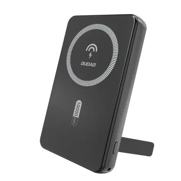 Dudao K14S 10000mAh čierna / Powerbanka / MagSafe so stojanom / USB-A / USB-C / 20W (181542)