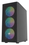 Fury Shobo SH8F ARGB čierna / PC skriňa / Midi Tower / okno / 2x USB 3.0 / 4X 120mm ARGB / bez zdroja (NFO-2402)