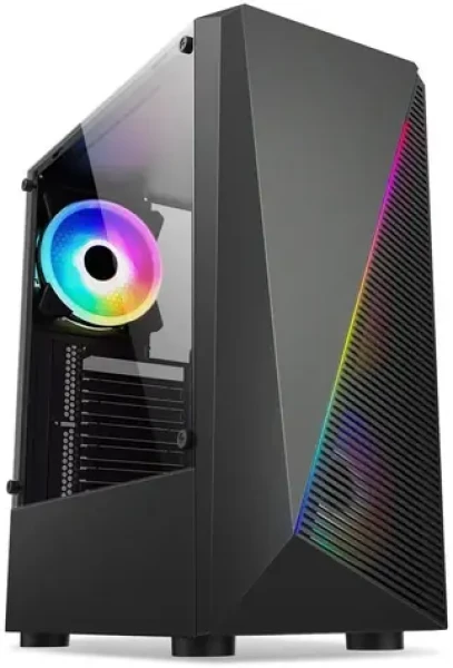1stCool SHARK 2 čierna / PC skriňa / Middle Tower / Bez zdroja / USB 3.0 / RGB ventilátor / tvrdené sklo (ML-SHARK2-AU-USB3)