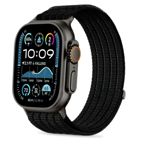Tech-Protect Nylon Sport 44/45/46/49 mm čierna / Remienok / Apple Watch / nylonový športový