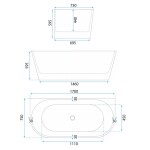 REA - Akrylátová vaňa CAPRI 170 cm REA-W9801