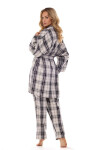 L&L 2475 Roxy dlhé/r S-2XL dámske pyžamo so zipsom Ruda M