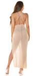 Soo Sexy! Coverup/ Maxidress with XL Leg slit CAPPUCCINO Einheitsgroesse