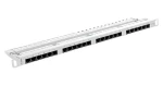 Lanberg sivý / Patch panel / 24 portov / 0,5 U / CAT5E / UTP / 19" (PPU5-0024-S)