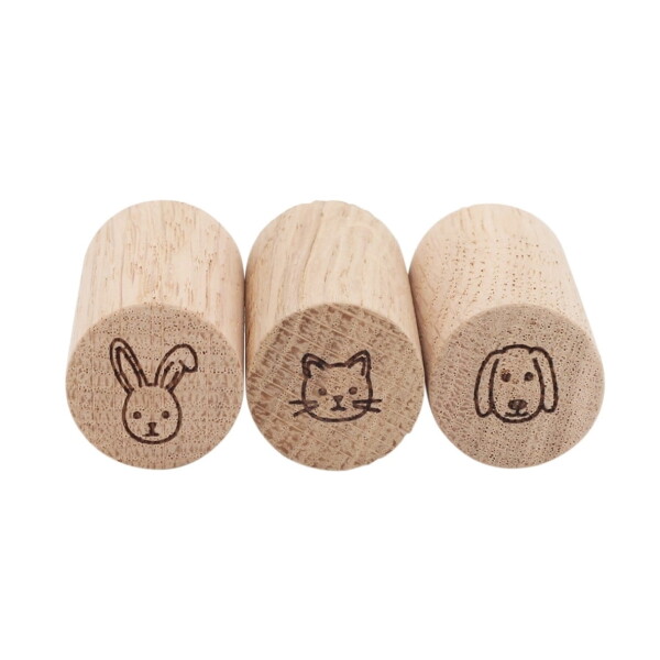 Eulenschnitt Drevené háčiky Oak Wood Animals - set 3 ks