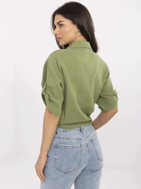 Košeľa DHJ KS 8595 1.66 khaki jedna velikost