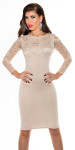 Elegant KouCla midi pencil dress with lace SAFIR 12