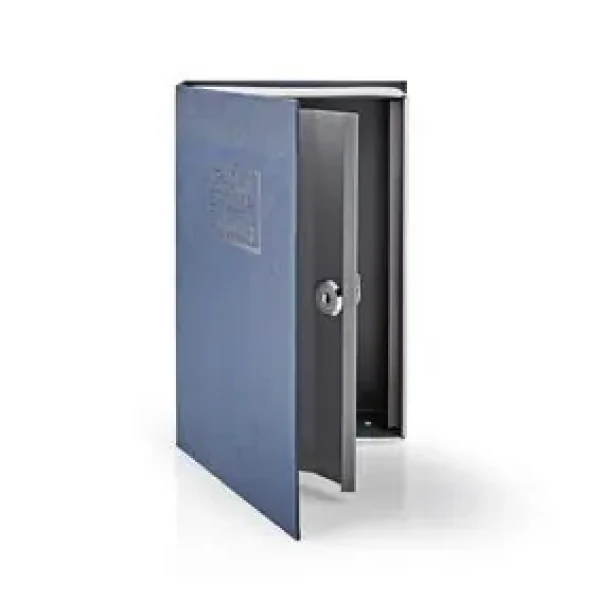 Nedis Trezor modro-strieborná / Book Safe / Zámok / Vnútorné / Stredné / Vnútorné objem: 1.6 l / 2x kľúč (BOOKSEDM01BU)