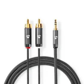 Nedis Stereo Audio kábel jack 3.5 mm (M) - 2x RCA (M) 1.00 m sivá (CATB22200GY10)