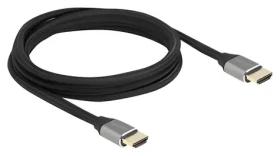 DeLock Ultra vysokorýchlostné HDMI 83996 šedá / Kábel / 48 Gbps / 8K/60Hz / 2m / pozlátené konektory (83996)