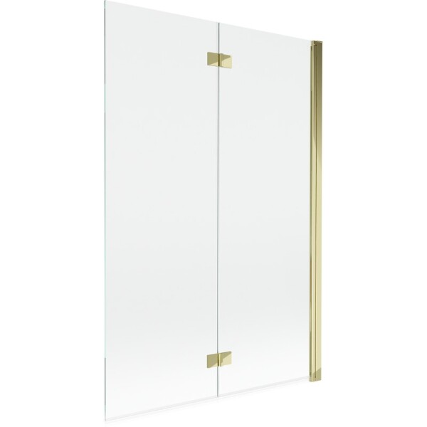 MEXEN - MIST vaňová zástena 120x150 cm 6mm 2-s, zlatá, číra, pravá 8A9-120-002-50-00-P