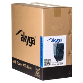 Akyga AK13BK čierna / Skriňa / Micro Tower / ATX / USB 3.2 Gen 1 / bez zdroja (AK13BK)
