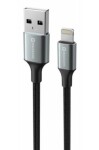 Swissten TEXTILE II dátový kábel USB - Lightning 1.5m čierna (71523309)