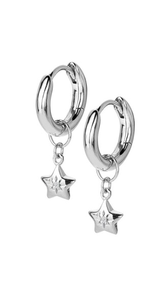 Hot Diamonds Hravé strieborné náušnice s diamantmi 2v1 Most Loved DE719