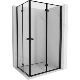 MEXEN/S - Mist-F Duo sprchovací kút skladacie dvere pravá 75 x 95, čierna okraj, čierna 8A6-075L-095P-70-70