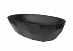 Umývadlo na dosku SAT Meda 56x37 cm čierna mat bez otvoru pre batériu, bez prepadu SATME5637C SATME5637C