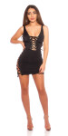 Sexy KouCla mini dress with lacing black Einheitsgroesse