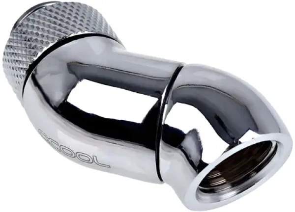 Alphacool Eiszapfen chrómová / Uhlový adaptér 45 ° / G1/4 AG na G1/4 IG / otočný (17251)