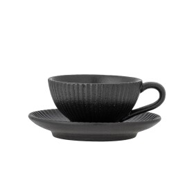 Bloomingville Šálka s podšálkou Neri Cappuccino 200 ml