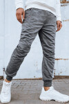 Pánské světle šedé joggers tepláky Dstreet UX4121