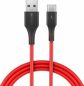 BlitzWolf BW-TC15 napájací kábel USB-A (M) - USB-C (M) 1.8m červená (BW-TC15 Red)