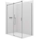 CERANO - Sprchovací kút Santoro Ľ/P - 8 mm - chróm, transparentné sklo - 100x90x195 - posuvný CER-8050BD7348