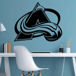 Veselá Stena Samolepka Hokejový tím Colorado Avalanche Farba: oranžová, Veľkosť: 60 x 49 cm
