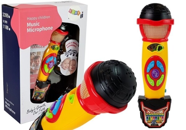 Mamido Mikrofón žlto-čierne karaoke nahrávanie piesní
