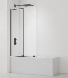 Vaňová zástena SAT Walk-In Xmotion 150x117,5 cm čierna SATWIXMVZ150C SATWIXMVZ150C