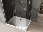 MEXEN/S - Omega sprchovací kút 120 x 70, grafit, chróm + vanička so sifónom 825-120-070-01-40-4010