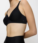 Triumph - pruhovaná bavlnená podprsenka bez kostice Triumph BLACK 105A