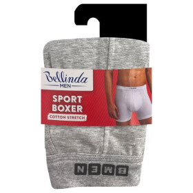 Pánske boxerky SPORT BOXER Šedá - BELLINDA M bílá