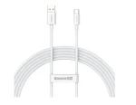 Baseus CAYS001002 Superior Kábel USB-A (M) - USB-C (M) 2 m biela / 65W (CAYS001002)