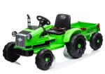 Mamido Detský elektrický traktor s vlečkou T1 zelený
