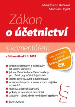 Zákon o účetnictví 2022 - s komentářem, Králová Magdalena