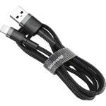 Baseus CALKLF-AG1 Cafule šedá-čierna / kábel USB-A na Lightning / 0.5m (CALKLF-AG1)