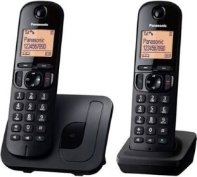 Panasonic KX-TGC212FXB Twinpack / CLIP / telefónny zoznam na 50 mien / montáž na stenu / čierny (KX-TGC212FXB)